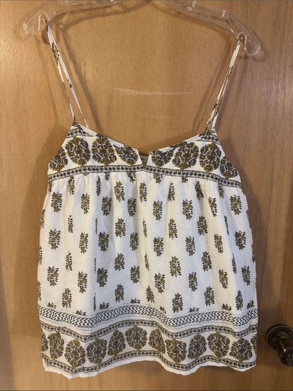 Joie Shalyn Tulum Silk Blend Lined Damask Pattern Cami Tank Size Small